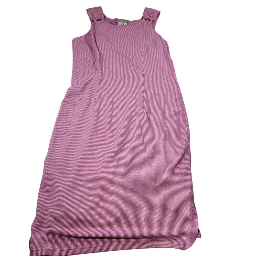 The Territory Ahead Pink Cotton Blend Sleeveless Dress With Knot Straps Size SP